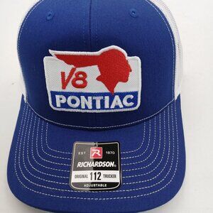 Pontiac V8 Blue and White Cap
